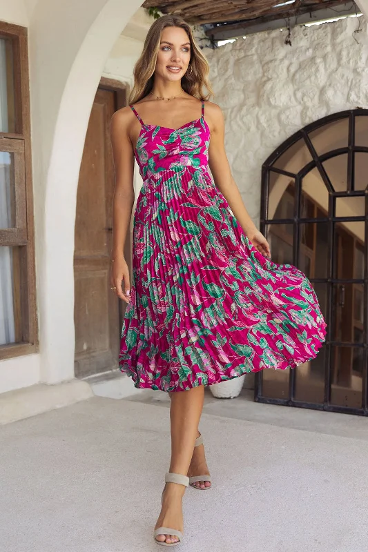 Caballero Donna Dress in Raspberry Floral