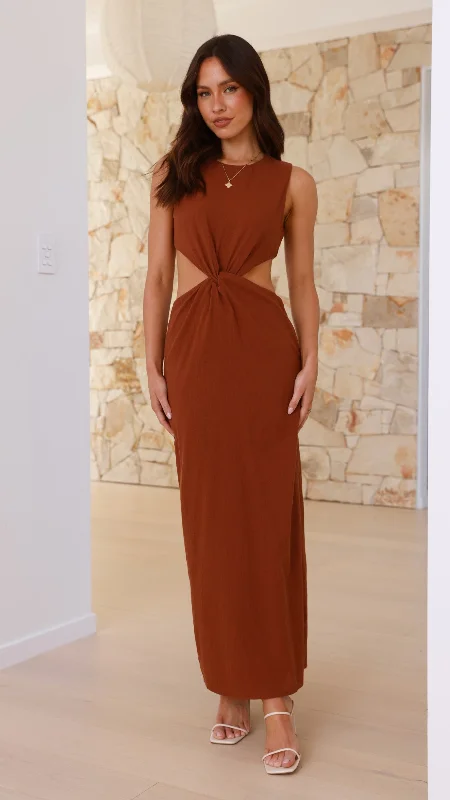 Damiana Maxi Dress - Chocolate