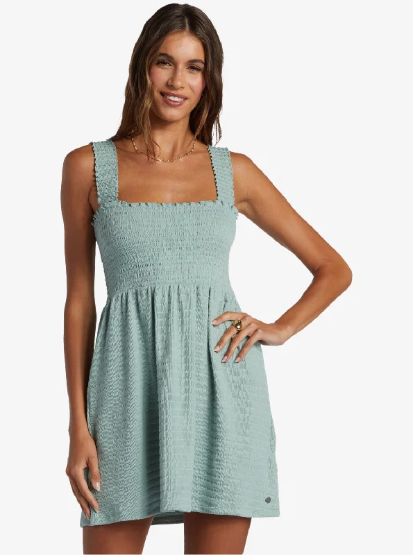 Hanging 10 Off-The-Shoulder Dress - Blue Surf