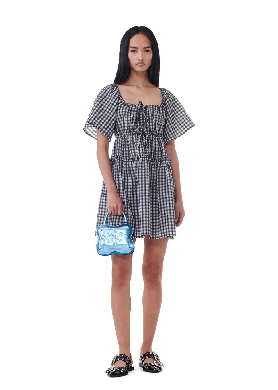 Seersucker Check Mini Layer Dress