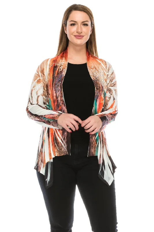 Women's Mid-cut Jacket Long Sleeve Sublimation Rhinestones, 4028HT-LU-R-U019