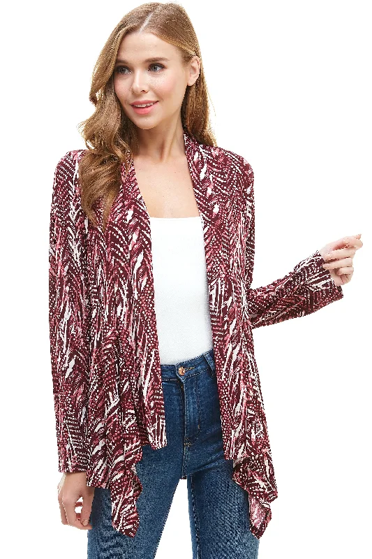 Stretchy Print Mid Cut Jacket Long Sleeve Print-4028BN-LRP1-W247