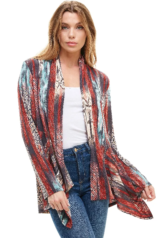 Stretchy Print Mid Cut Jacket Long Sleeve Print-4028BN-LRP1-W249