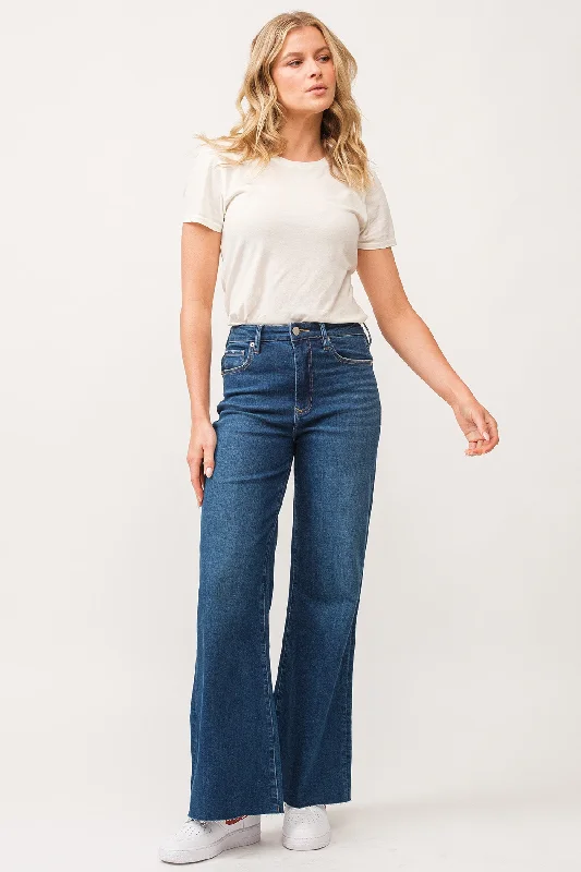 Fiona High Rise Wide Leg Jean | Borealis