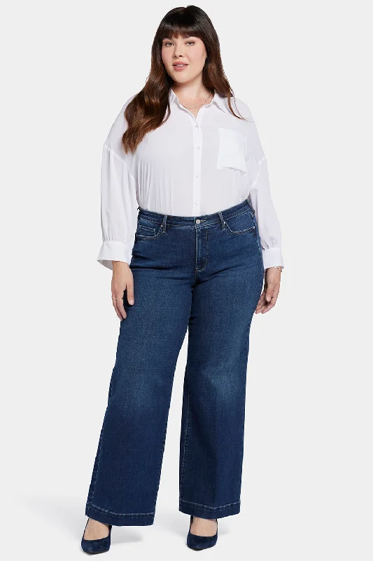 Teresa Wide Leg Jeans In Plus Size - Cambridge