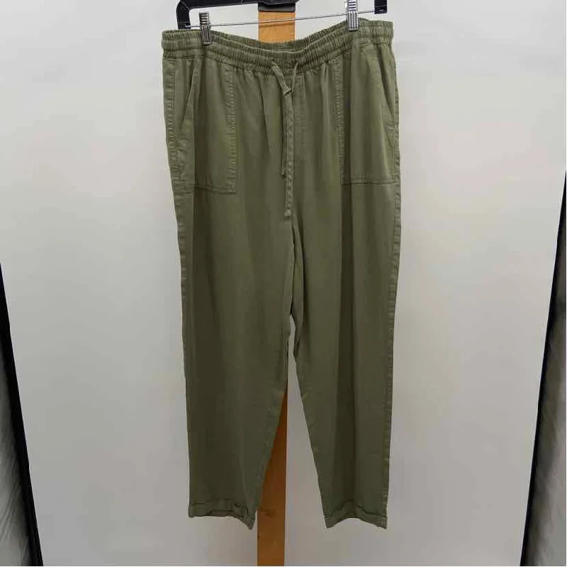 Thread & Supply Women's Size L Olive Solid Pants