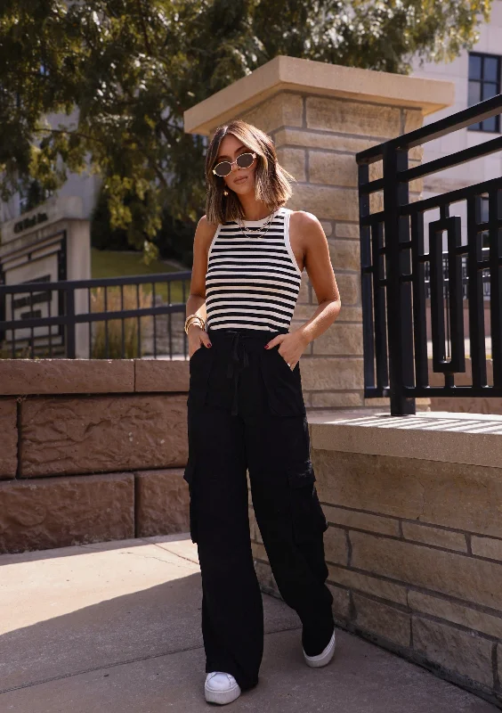 Utility Wide Leg Linen Pants