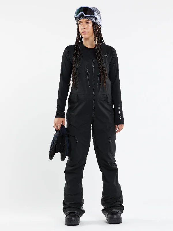 Womens Vs 3L Stretch Gore Bib Overalls - Black