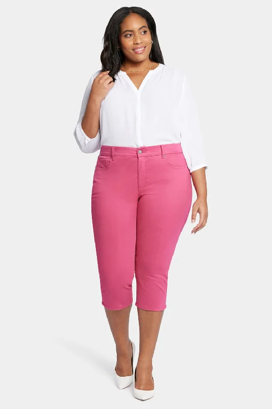 Waist-Match™ Slim Straight Crop Jeans In Plus Size - Raspberry Pink