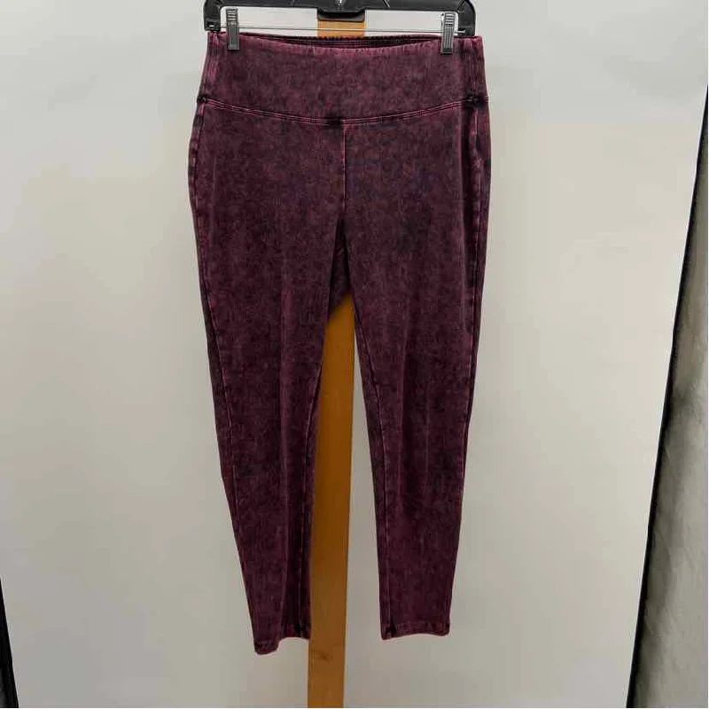 Zenana Women's Size XL maroon Faded Leggings