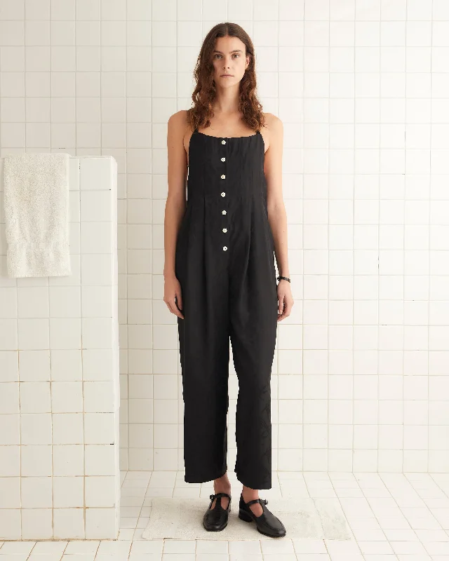 Football Jacquard Jumpsuit - Black