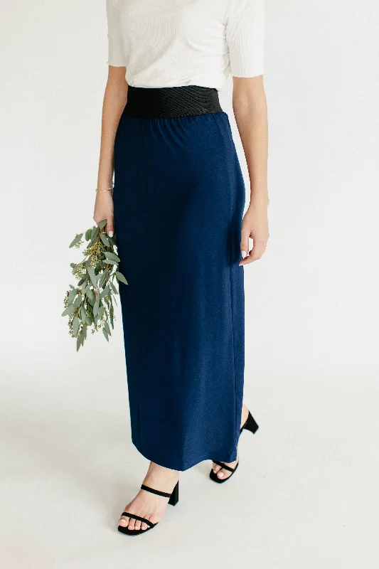 'Claire' Skirt in Classic Navy FINAL SALE