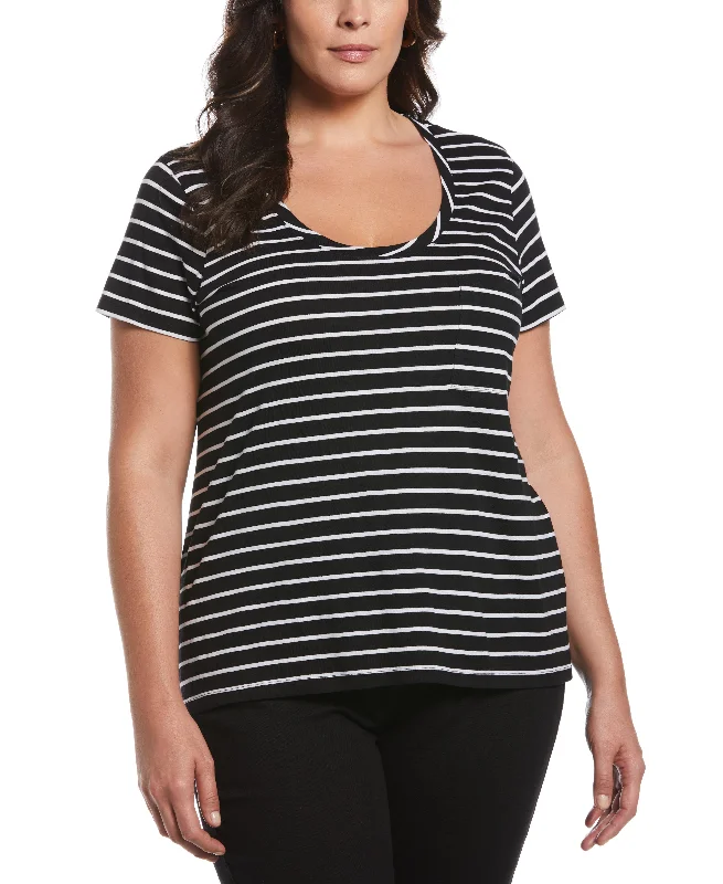 Plus Size Stripe Slub Tee