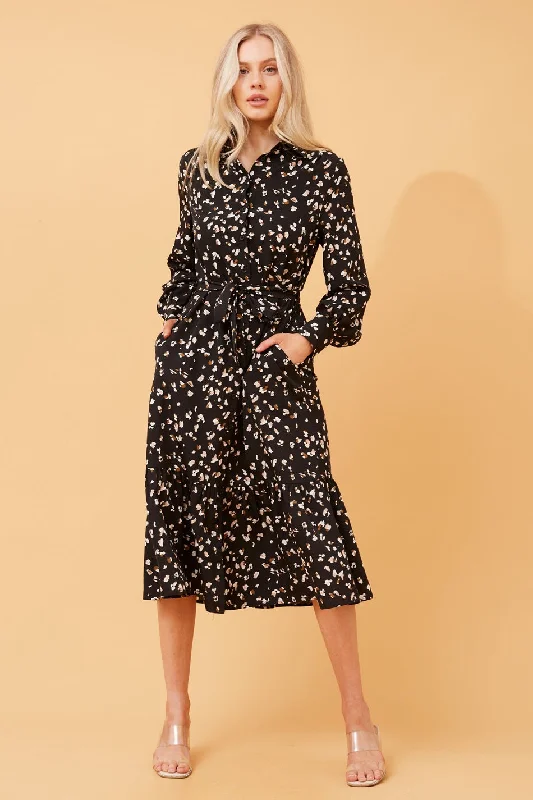 YUNIKA ANIMAL PRINT SHIRT DRESS